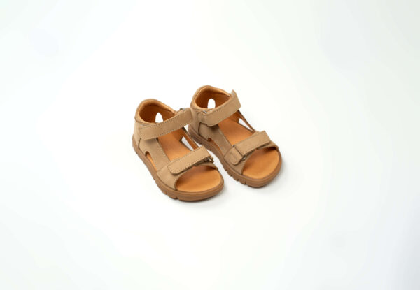 Sandale à scratch en cuir Bébé – Image 3