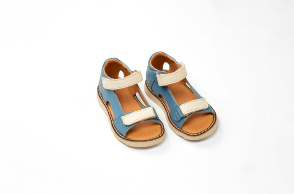 Sandale à scratch en cuir Bébé – Image 3