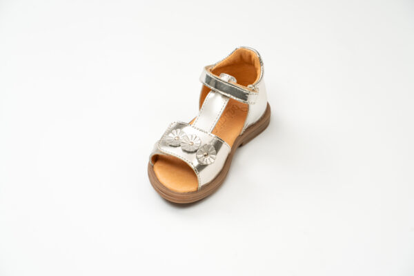 Sandales Bébé Fille en cuir argenté – Image 2