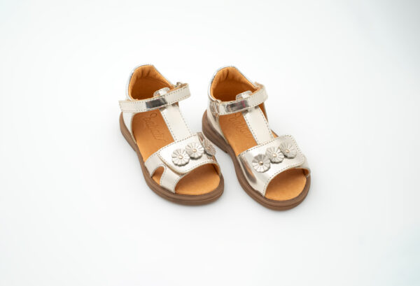 Sandales Bébé Fille en cuir argenté – Image 3