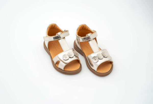 Sandales Bébé Fille en cuir argenté – Image 3