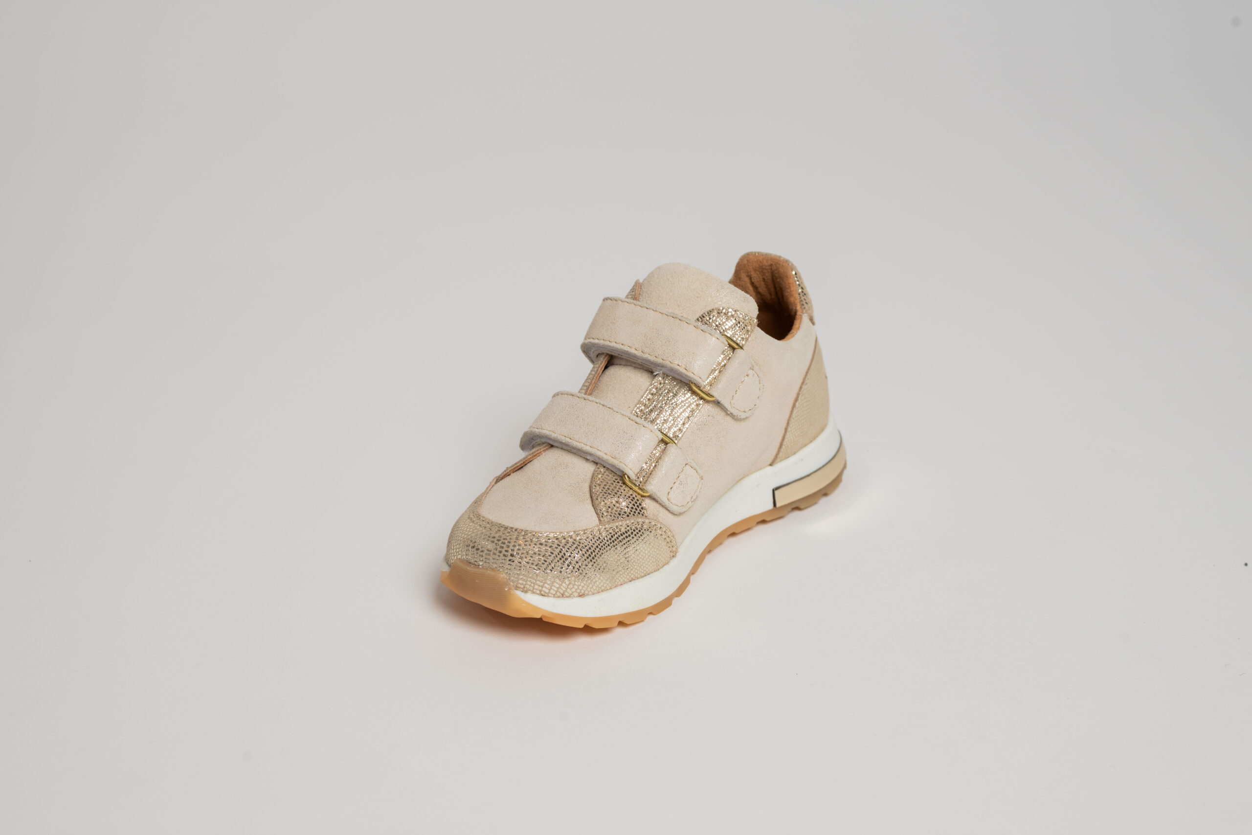 Baskets montantes bébé fille en cuir métallisé – Image 2