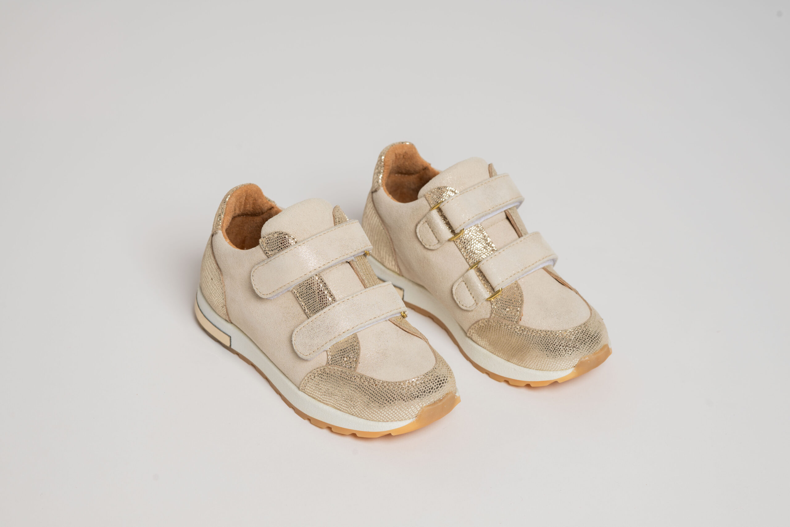 Baskets montantes bébé fille en cuir métallisé – Image 3