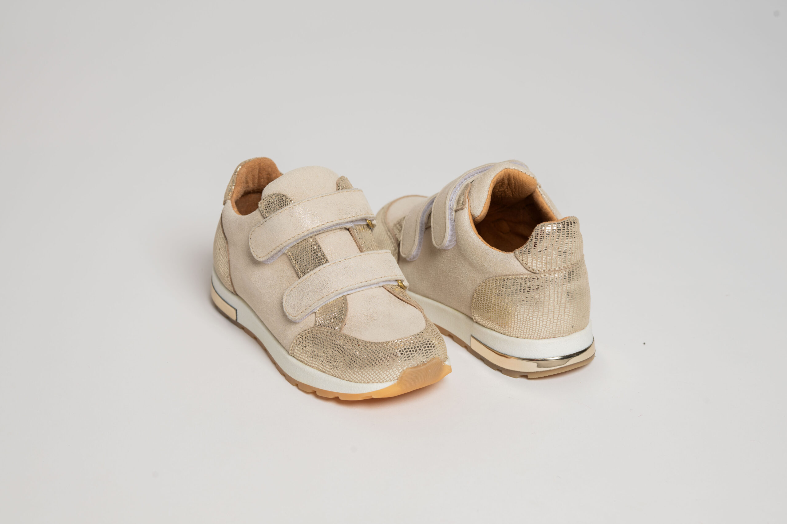 Baskets montantes bébé fille en cuir métallisé – Image 4